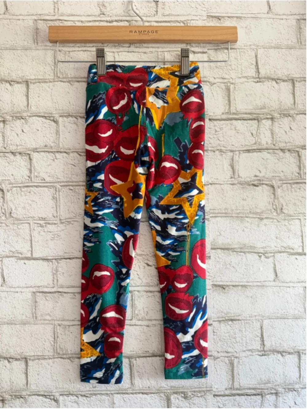 NEW!!! LuLaRoe Kids Holiday Leggings Size S/M Christmas Green Background